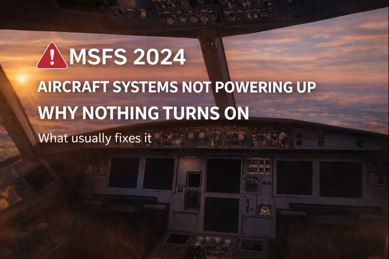 Troubleshooting MSFS Aircraft Power Issues
