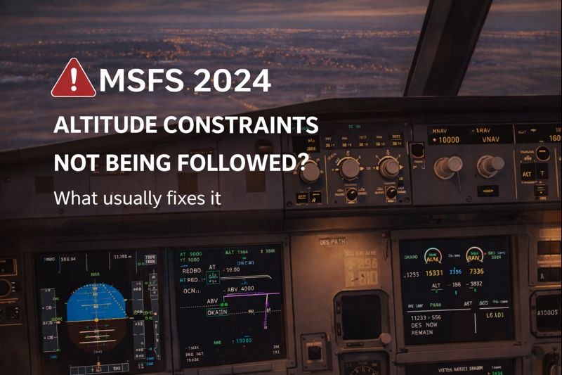 Cockpit display showing altitude warning