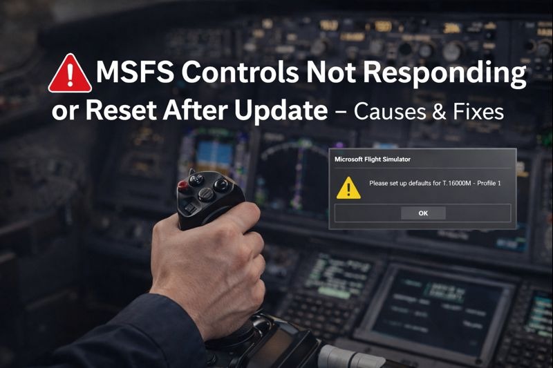 MSFS Controls Not Responding or Reset After Update