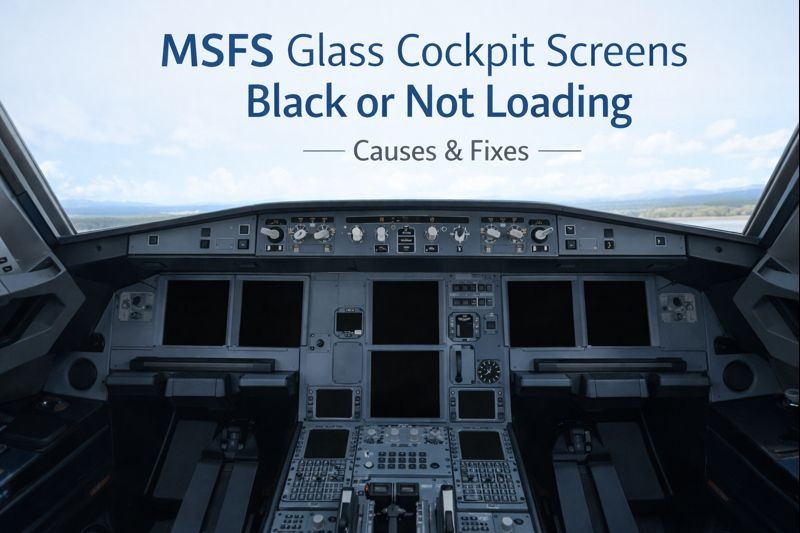 MSFS Glass Cockpit Screens Black or Not Loading