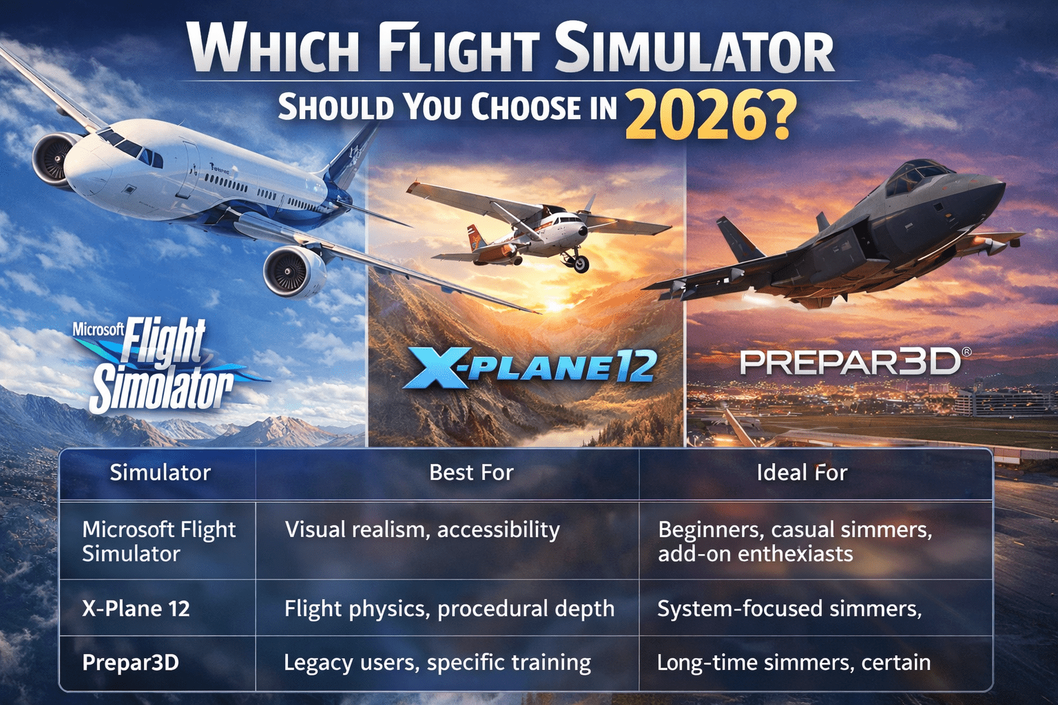 Which Flight Simulator Should You Choose in 2026