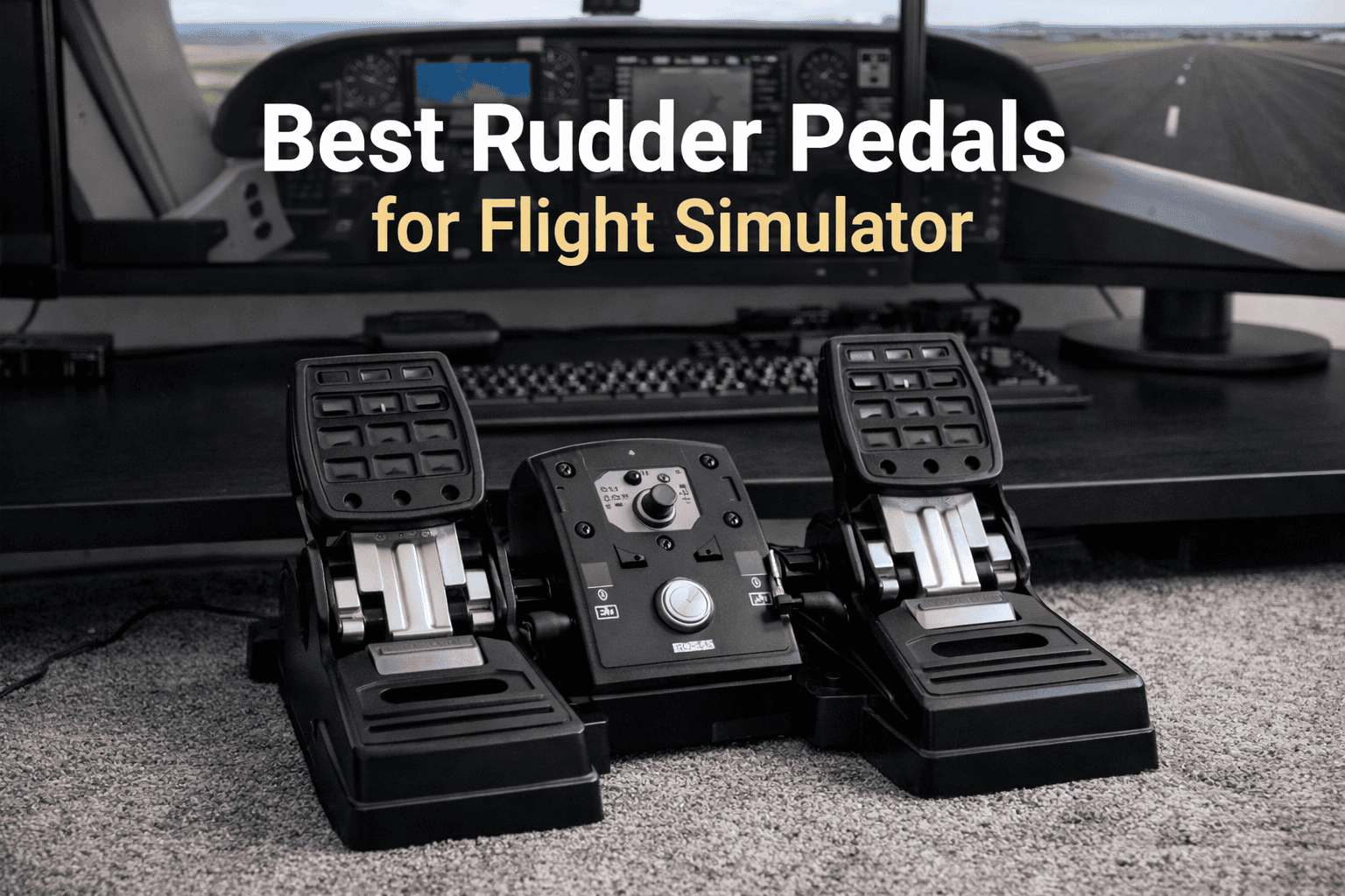 Rudder pedals for flight simulator with realistic control and smooth operation. Enhance your flight.
