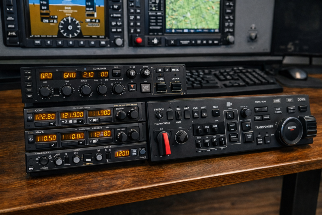 Flight simulator cockpit setup