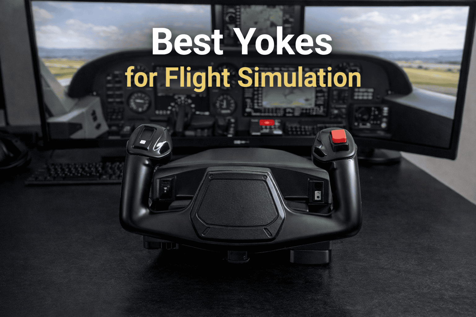 High-quality flight yoke setup for realistic flight simulation experiences.