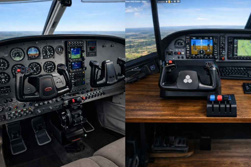 Real vs virtual cockpit experience