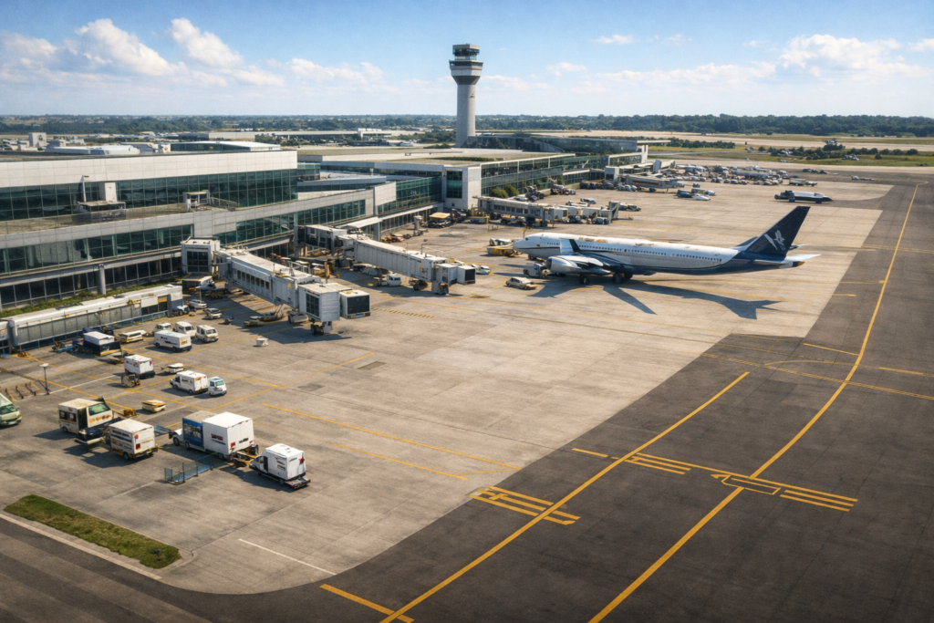 msfs-2024 Busy airport terminals and aircraft operations