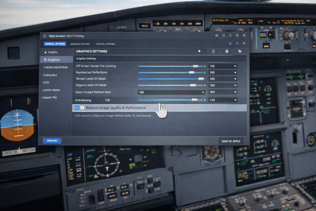 msfs-2024 Tuning graphics in the cockpit