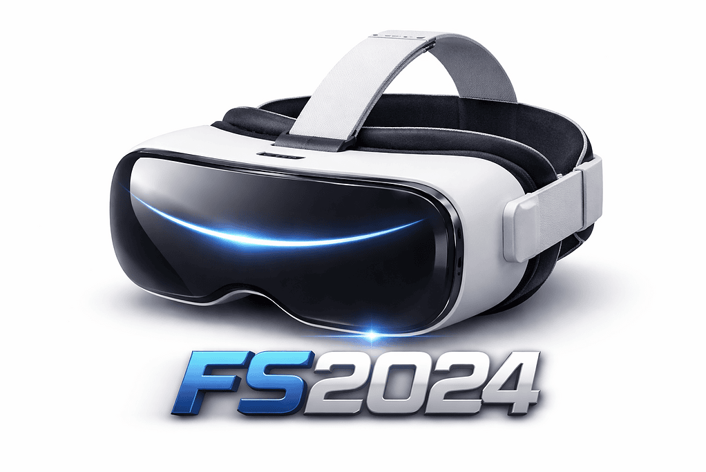Virtual Reality Headset for Flight Simulations.