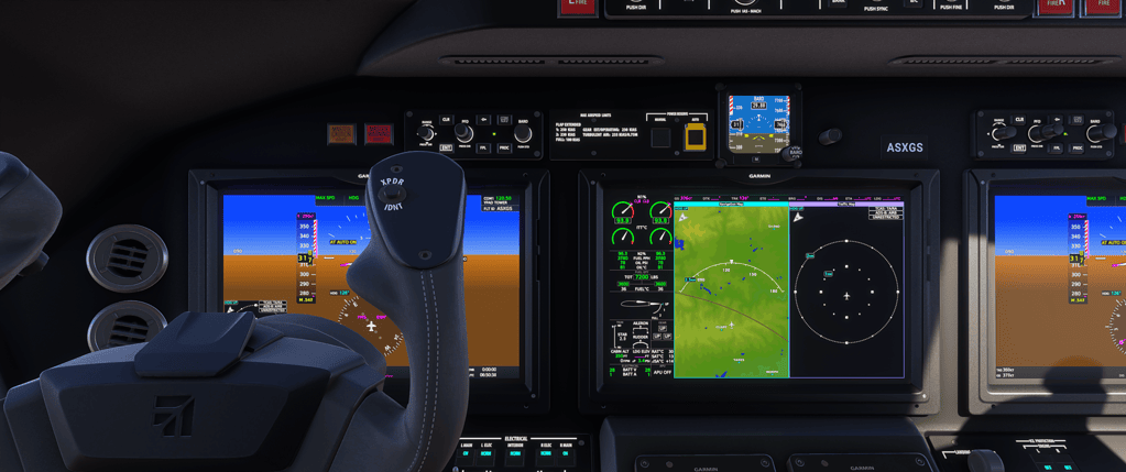 Microsoft Flight Simulator Longitude Businees Jet Nav panel